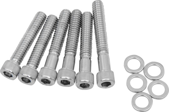 Drag Specialties - DS190866 - Bolt Kit - Cam Cover - Knurled - Chrome - '87-'92 Harley-Davidson