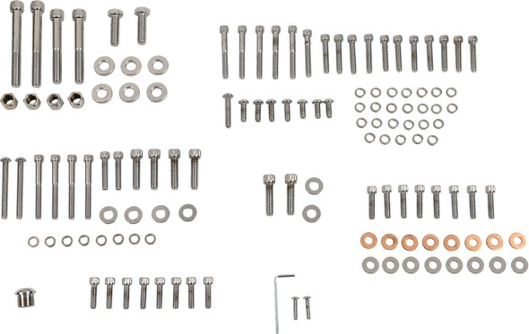 Drag Specialties - DS190869 - Bolt Kit - Complete Motor - Knurled/Socket-Head - '89-'93 Softail