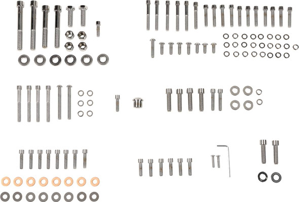 Drag Specialties - DS190869S - Bolt Kit - Complete Motor - Smooth/Socket-Head - '89-'93 Softail