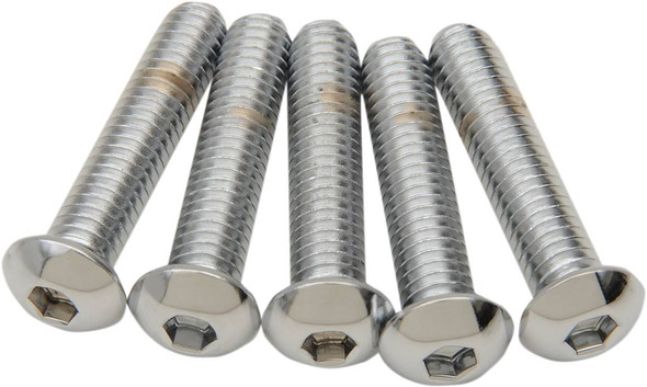 Drag Specialties - DS192325 - Bolts - Button Head/Replacement - 5/16"-18 x 1-1/2" - 5 Pack