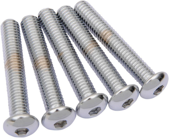 Drag Specialties - DS192331 - Bolts - Button Head/Replacement - 3/8"-16 x 2-1/4" - 5 Pack