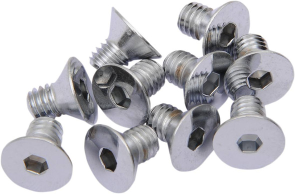 Drag Specialties - DS192362 - Bolts - Flat-Head - Chrome - 5/16"-18 x 1/2"