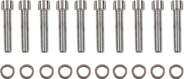 Drag Specialties - DS192396 - Bolt Kit - Cam Cover - Smooth - Chrome - '99-'17 Twin Cam