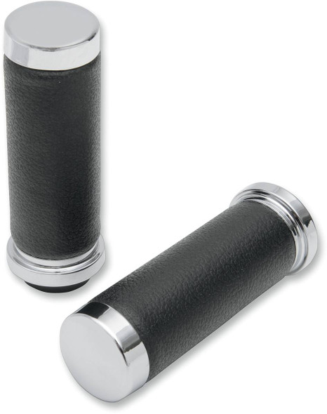 Drag Specialties - DS243105 - Textured Black Rubber Grips - Cable