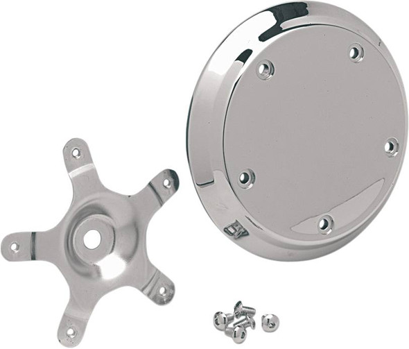 Drag Specialties - DS288929 - Five-Bolt Domed Air Cleaner Insert - Chrome