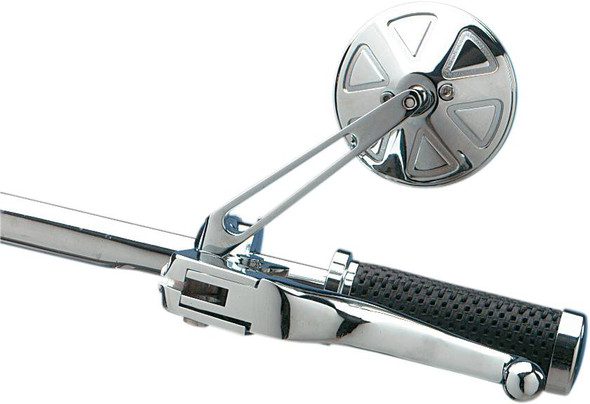 Drag Specialties - DS302155 - Mirror - Round Series - Side View - Stealth I/Short - Chrome - Left/Right - Each