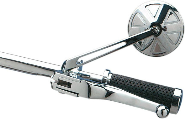 Drag Specialties - DS302156 - Mirror - Round Series - Side View - Stealth II/Long - Chrome - Left/Right - Each