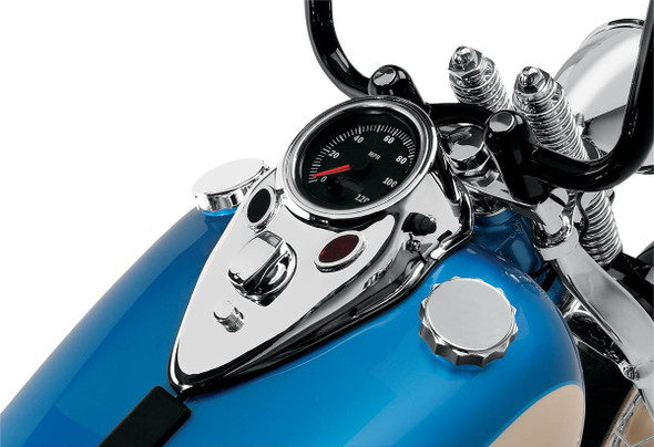 Drag Specialties - DS373645 - Cat Eye Dash Cover - Chrome