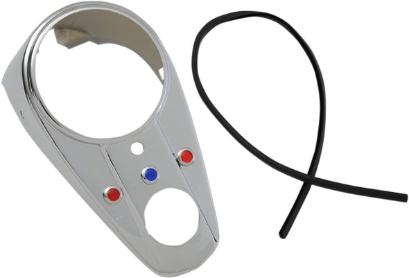 Drag Specialties - DS373656 - Three-Light Dash Cover - Chrome