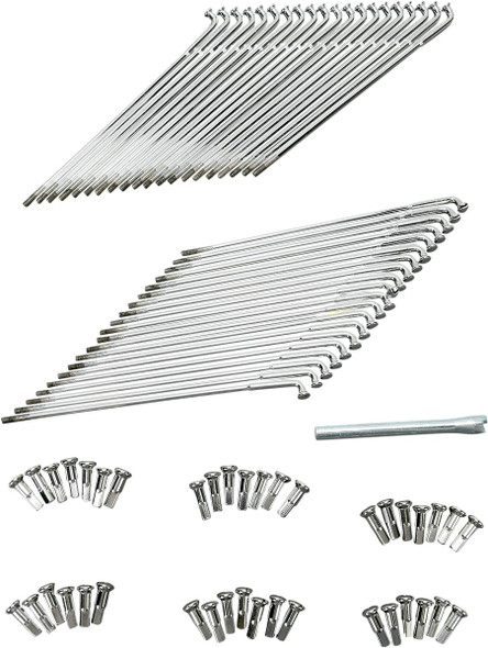 Drag Specialties - DS380120 - Spoke Set - Drop Center - Custom 40-Spoke - Front - Chrome - 21"