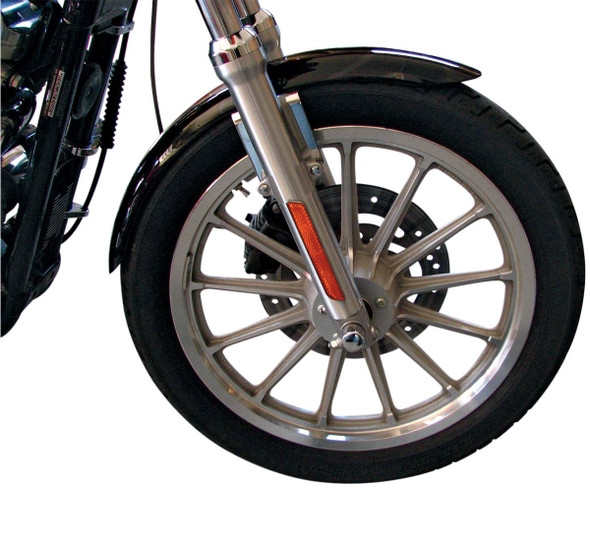 Drag Specialties - DS393482 - XLX-Style Front Fender with Chrome Side Braces - Steel