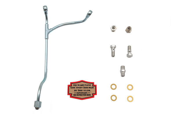 V-Twin - 40-2102 - Knucklehead Banjo Oil Line Kit Zicad Plated - Fits 1936-1947 Harley-Davidson EL, 1941-1947 FL