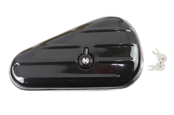 V-Twin - 50-0601 - Oval Right Side Black Tool Box