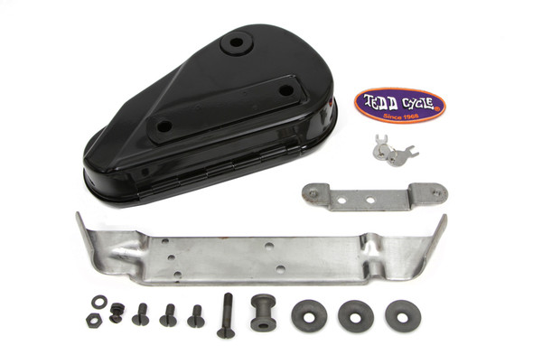 V-Twin - 50-0621 - Black Rigid Tool Box Kit - Fits 1941-1957 Harley-Davidson FL