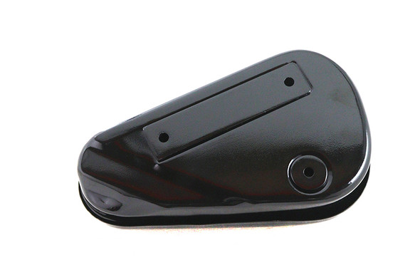 V-Twin - 50-0673 - Black Left Side Oval Tool Box