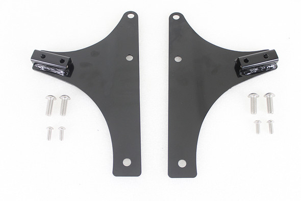 V-Twin - 50-1229 - Sissy Bar Side Plate Set Black