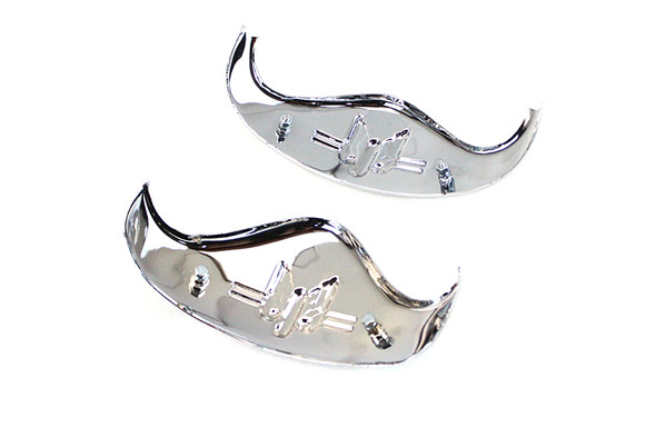 V-Twin - 50-1285 - Chrome Rocket Fender Tip Set - Fits 1936-1948 Harley-Davidson EL
