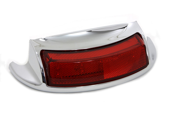 V-Twin - 50-1540 - Chrome LED Rear Fender Tip with Red Lens