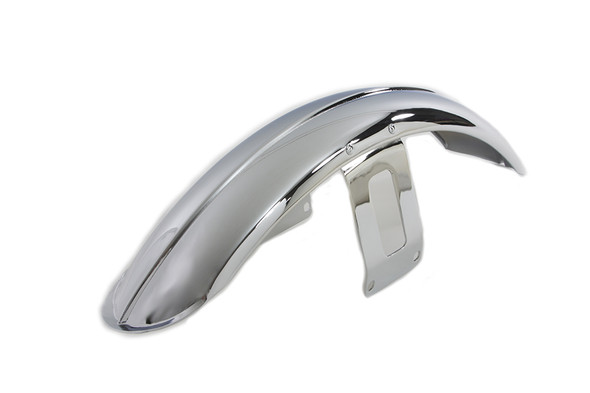 V-Twin - 50-1584 - Chrome Front Fender with Chrome Bracket