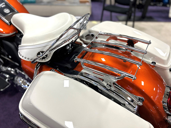 V-Twin - 50-1771 - Retro 4 Rail Luggage Rack Chrome