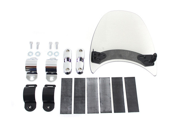 V-Twin - 51-0374 - Flyscreen Windshield with Light Grey Tint