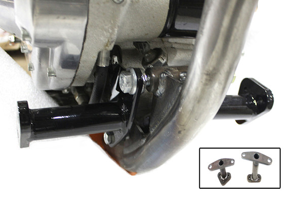 V-Twin - 51-0485 - XL Control Mount Set Black - Fits 1982-2003 Harley-Davidson XL
