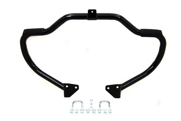 V-Twin - 51-0872 - Black Front Engine Bar with Footpeg Pads