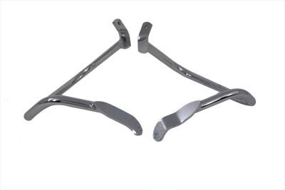V-Twin - 51-0877 - Chrome Rear Frame Guard Set - Fits 2000-2005 Harley-Davidson FXST, 2000-2017 FLST