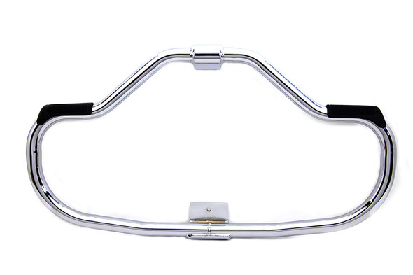 V-Twin - 51-0888 - Chrome Front Engine Bar with Footpeg Pads - Fits 1984-2003 Harley-Davidson XL (Late 1984)