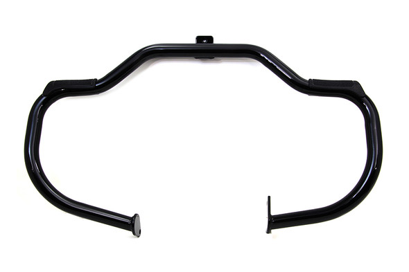 V-Twin - 51-0999 - Black Front Engine Bar with Footpeg Pads - Fits 1986-1999 Harley-Davidson FLST