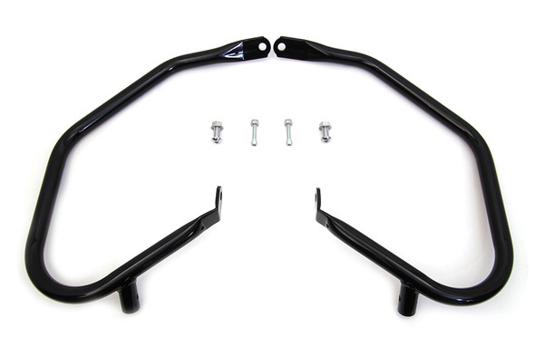 V-Twin - 51-1064 - Black Comfort Style Rear Engine Bars - Fits 2009-2013 Harley-Davidson FLHXSE, FLHR, FLTR, FLHRC, FLHX, FLTRU, FLTRX, FLHTK