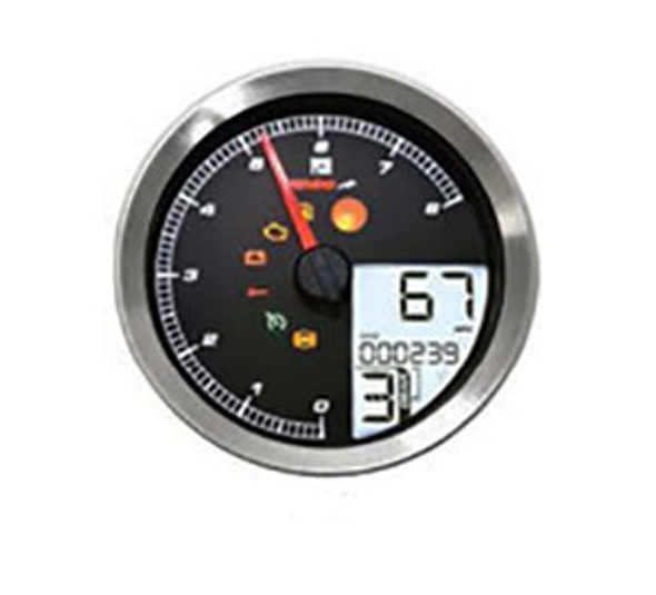 Koso North America - LCD Color Change Speedo and Tachometer - fits '04-'13 Sportsters, '04-'11 Dynas