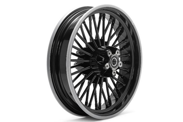 V-Twin - 52-0008 - Rear 16 inch x 3.5 inch Duro 36 Fat Spoke Matte Black Wheel