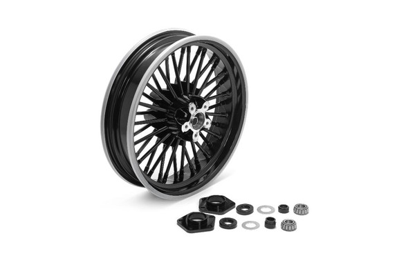 V-Twin - 52-0012 - 16 inch x 3.5 inch Duro 36 Fat Spoke Matte Black Wheel