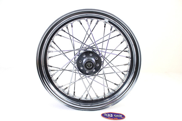 V-Twin - 52-0172 - 16 inch x 3.00 inch Rear Spoke Wheel - Fits 1957-1978 Harley-Davidson XL, 1954-1956 K
