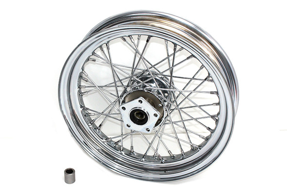 V-Twin - 52-0175 - 16 inch x 3.00 inch Front Spoke Wheel - Fits 1991-1995 Harley-Davidson FXDWG, 1984-1995 FXST, 1984-1985 FXWG