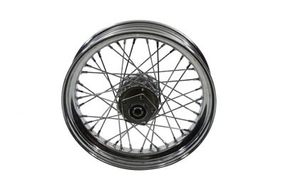 V-Twin - 52-0215 - 16 inch x 3.50 inch Rear Spoke Wheel - Fits 1986-1999 Harley-Davidson XL, 1986-1996 FLST, 1991-1996 FXDG, 1986-1994 FXR, 1986-1996 FXST