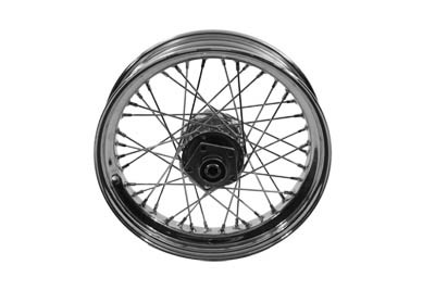 V-Twin - 52-0215 - 16 inch x 3.50 inch Rear Spoke Wheel - Fits 1986-1999 Harley-Davidson XL, 1986-1996 FLST, 1991-1996 FXDG, 1986-1994 FXR, 1986-1996 FXST