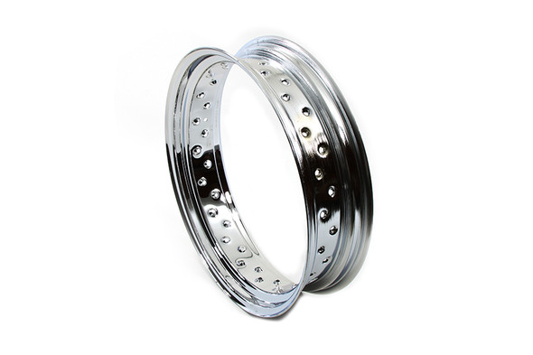 V-Twin - 52-0229 - 18 inch X 4.25 inch Drop Center Chrome Wheel Rim