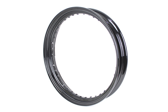 V-Twin - 52-0234 - 19 inch x 2.5 inch Drop Center Black Wheel Rim