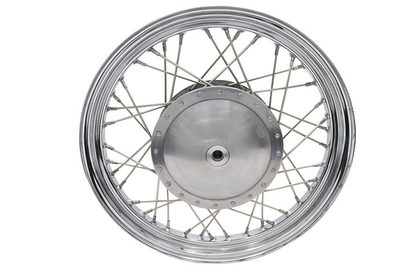V-Twin - 52-0510 - 19 inch XL Front Wheel Assembly Stainless Steel - Fits 1971-1972 Harley-Davidson XL