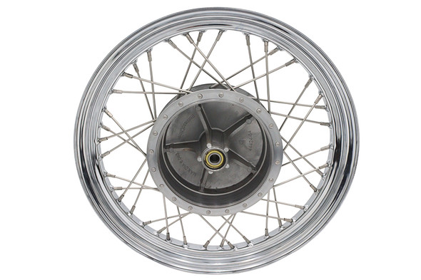 V-Twin - 52-0510 - 19 inch XL Front Wheel Assembly Stainless Steel - Fits 1971-1972 Harley-Davidson XL