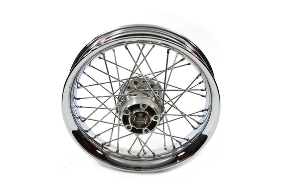 V-Twin - 52-0665 - 16 inch x 3.00 inch Rear Spoke Wheel - Fits 2005-2007 Harley-Davidson XL (883c and 1200c), 2002-2007 FLT