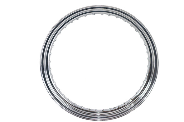 V-Twin - 52-0707 - 18 inch X 2.5 inch Drop Center Chrome Wheel Rim