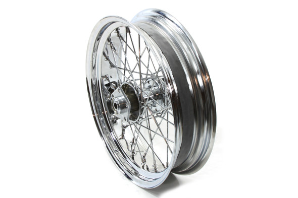 V-Twin - 52-0776 - 18 inch x 4.25 inch Replica Rear Spoke Wheel - Fits 1973-1982 Harley-Davidson FX, 1973-1984 FL