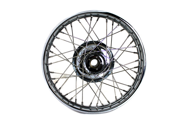 V-Twin - 52-0780 - 18 inch x 2.15 inch Front Wheel Assembly - Fits 1937-1952 Harley-Davidson WL, 1942-1943 WLC, 1937-1942 WLD, 1942-1943 WLA