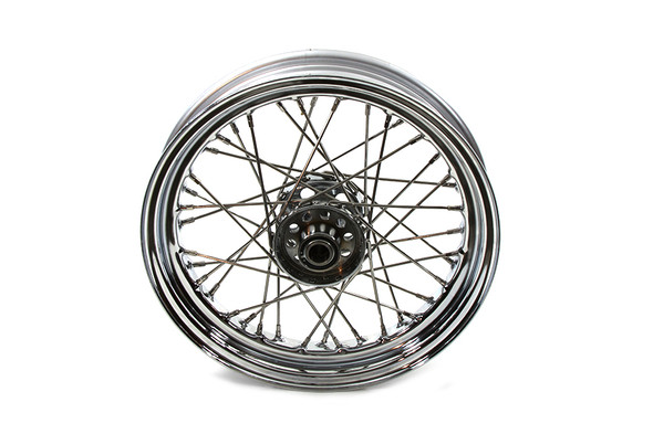V-Twin - 52-0800 - 16 inch x 3.00 inch Replica Front or Rear Spoke Wheel - Fits 1936-1952 Harley-Davidson WL (rear only), 1941-1966 FL (Front or Rear), 1937-1948 UL (Front or Rear), 1936-1940 EL (Front or Rear)