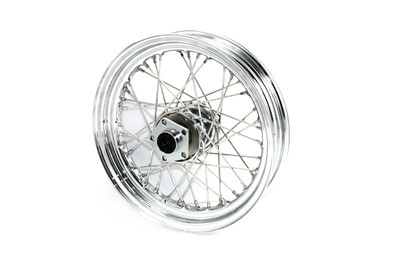 V-Twin - 52-0810 - 16 inch x 3.00 inch Rear Spoke Wheel - Fits 1986-1994 Harley-Davidson FXRS, 1986-1996 FLST, 1991-1996 FXDG, 1986-1994 FXR, 1986-1996 FXSTC, FXST