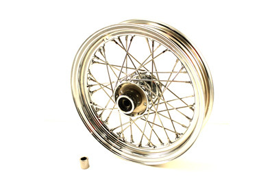 V-Twin - 52-0823 - 16 inch x 3.00 inch Front Spoke Wheel - Fits 1991-1995 Harley-Davidson FXDWG, 1984-1985 FX, 1984-1995 FXST