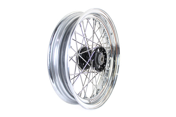 V-Twin - 52-0880 - 16 inch X 3.00 inch Replica Front or Rear Spoke Wheel - Fits 1941-1966 Harley-Davidson FL (Front or Rear), 1937-1948 UL (Front or Rear), 1936-1940 EL (Front or Rear), 1936-1952 WL (Rear only)